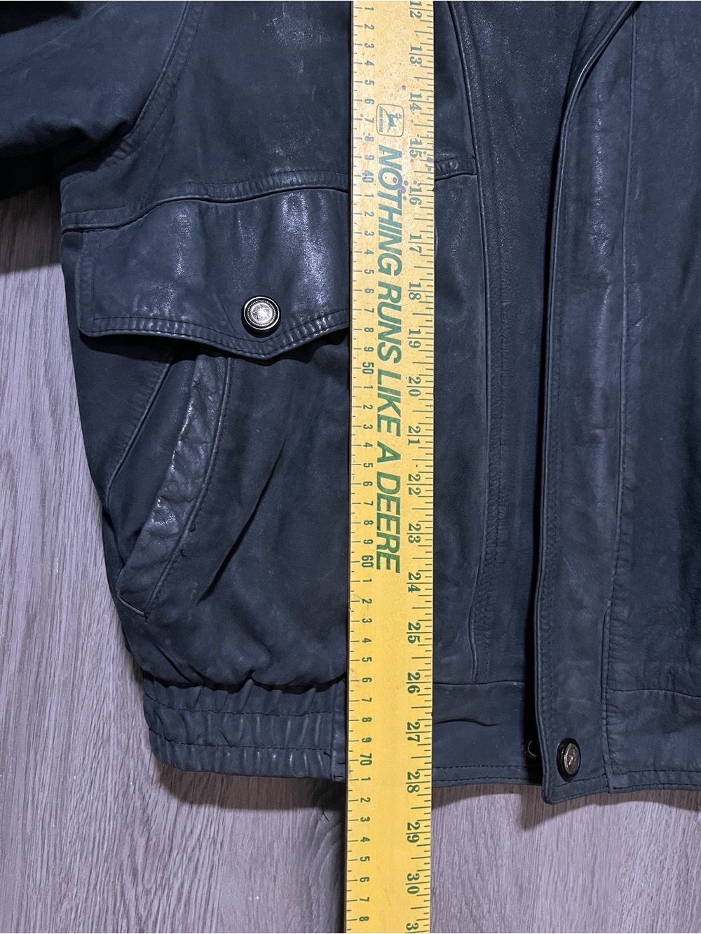Vintage 90s London fog Towne leather bomber full zip button jacket large  - Picture 9 of 10